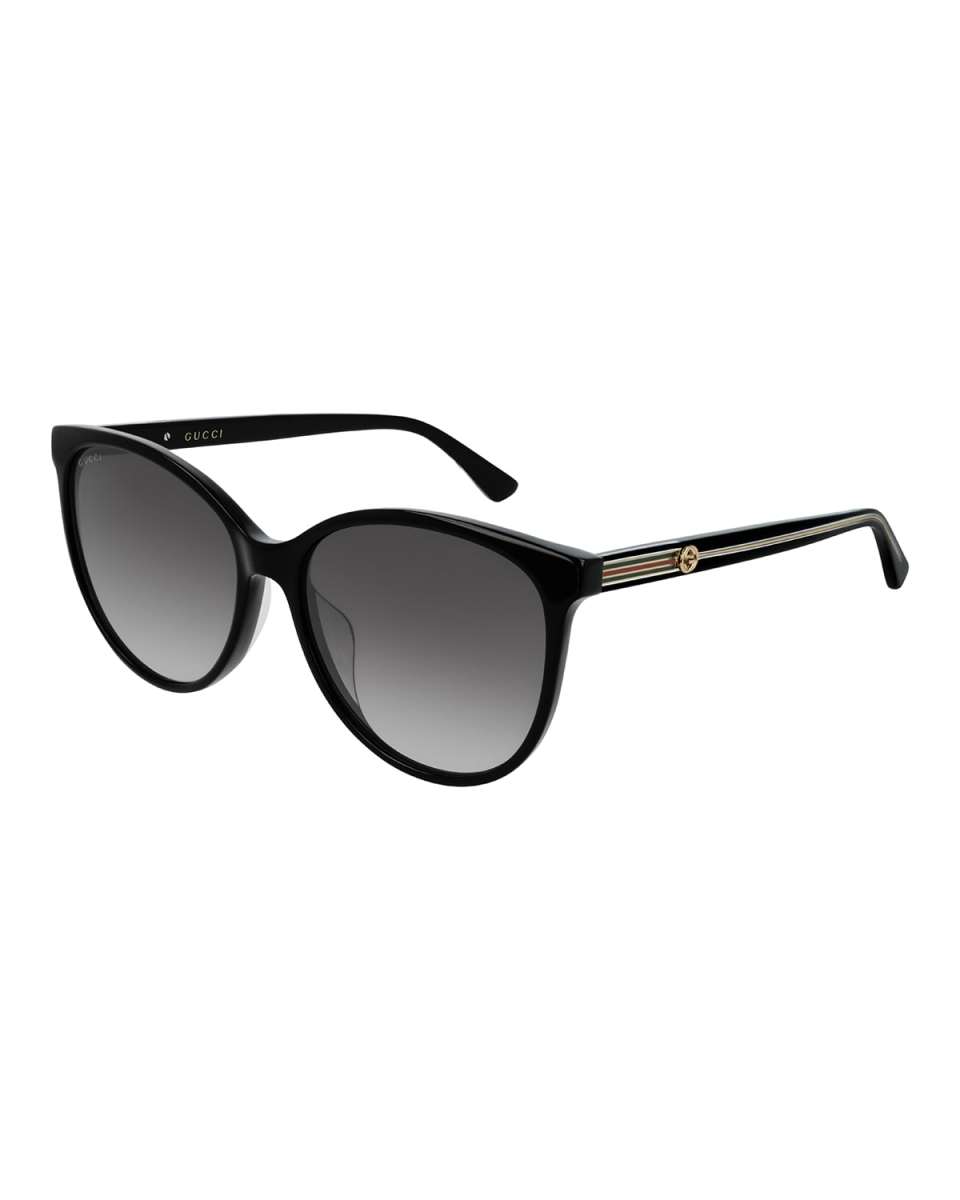 Round Acetate Sunglasses w/ Web & Logo Temples